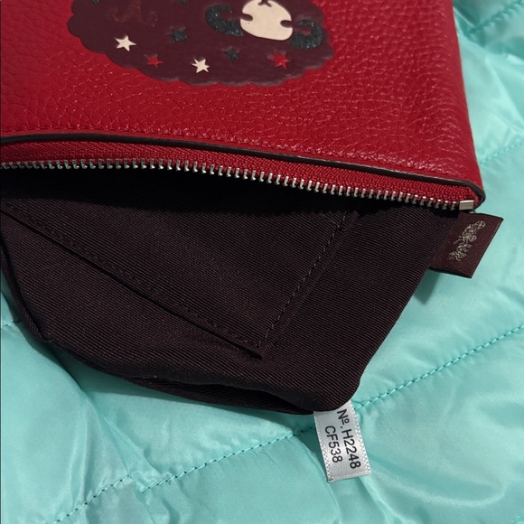 Coach Aries Red Leather Wristlet EUC HTF - Picture 3 of 12